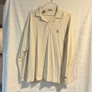 Cutter & Buck Men's Long-Sleeve Polo in Cream